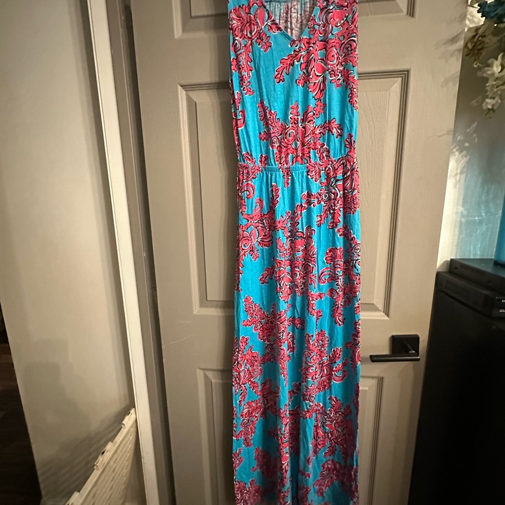 Lilly Pulitzer Blue and Pink Cotton Dress